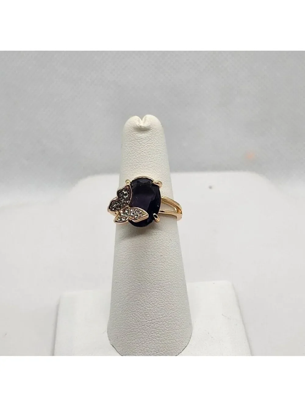 Brand New Fashion Jewelry Purple GEM Butterfly Ring
